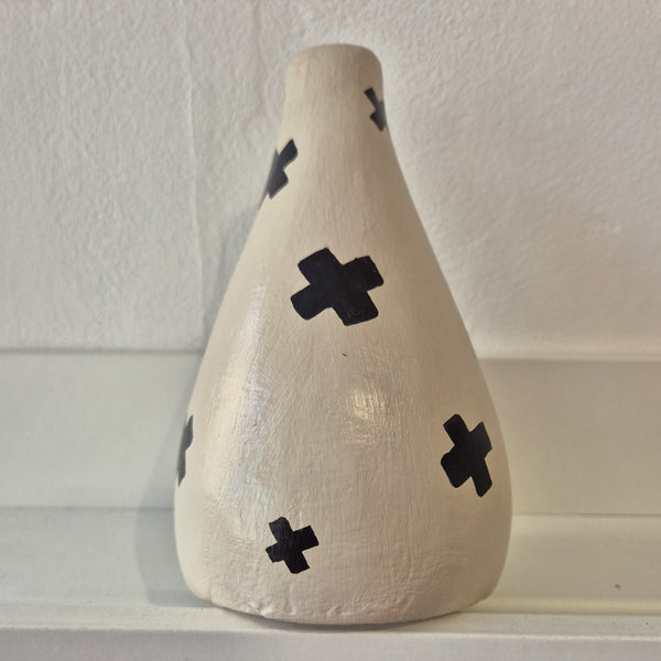 Black Crosses Vase