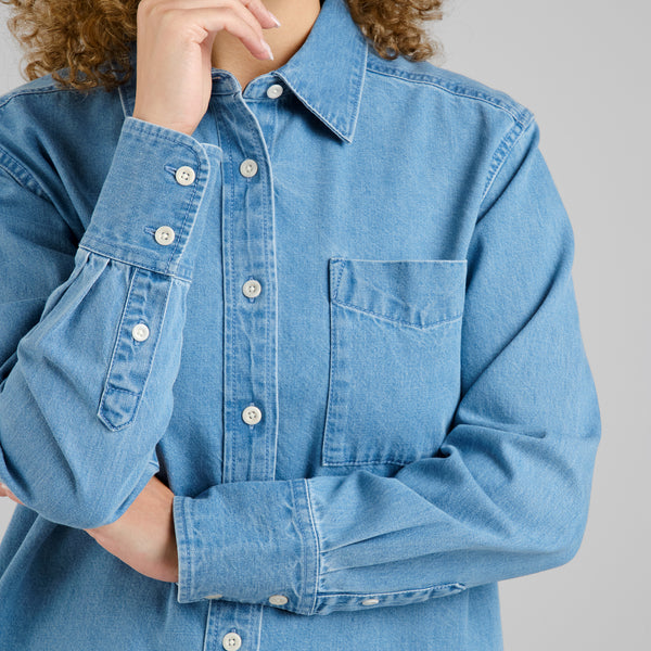 Dedicated Hult Denim Light Blue Shirt