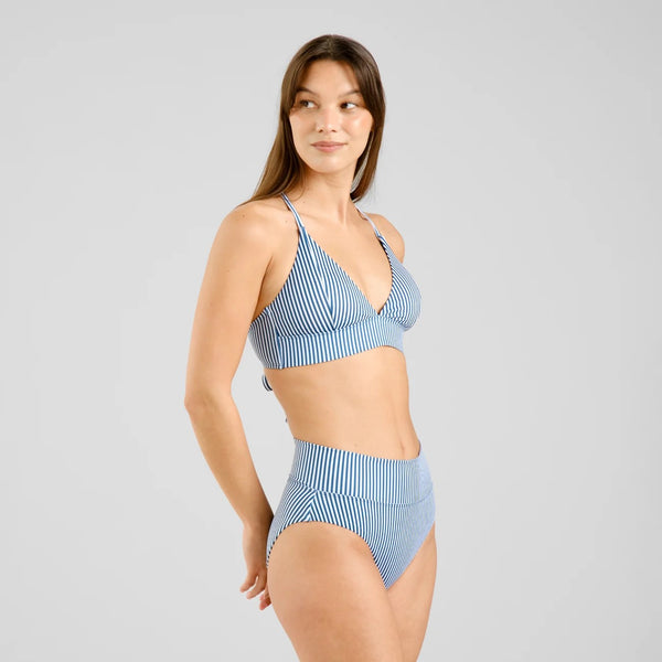 Alva Slite Thin Stripe Majolica Blue Bikini Set Dedicated