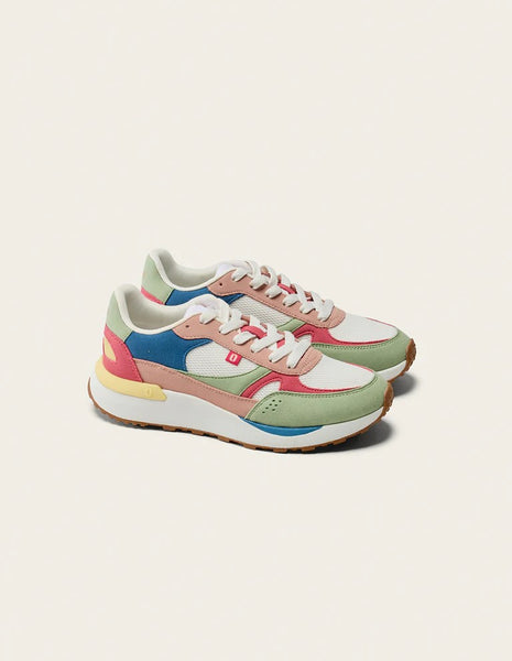 Odaje Anaelle Green and Pink Vegan Trainer