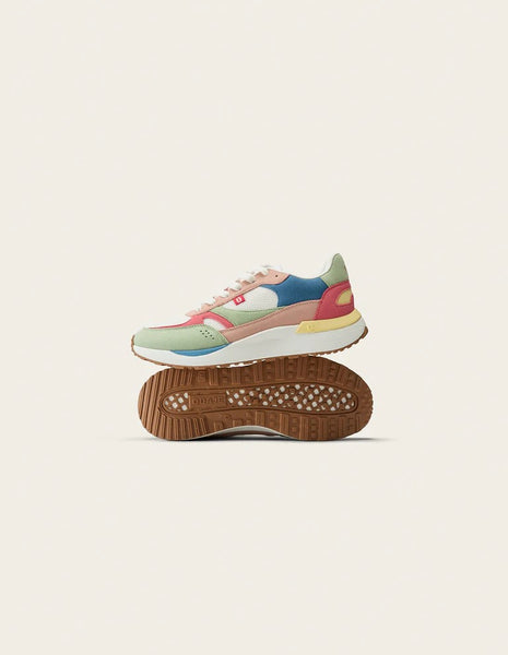 Odaje Anaelle Green and Pink Vegan Trainer