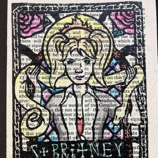 Britney Spears Lino Print