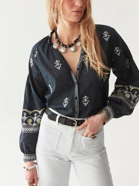 Maison Hotel Jasailmer Chandra Blouse Midnight Black