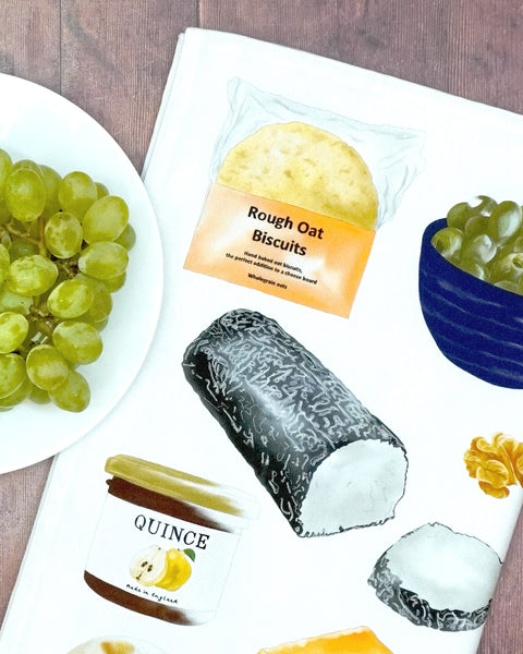 Corinne Alexander cheese board cotton tea towel