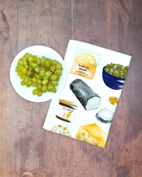 Corinne Alexander cheese board cotton tea towel