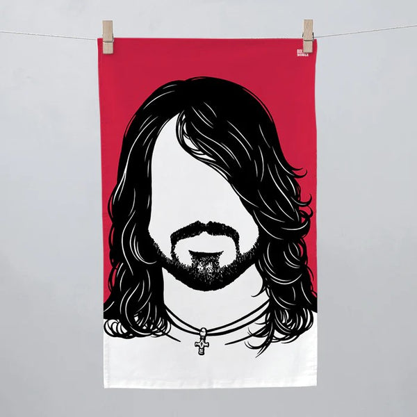 Bold & Noble Dave Grohl red tea towel
