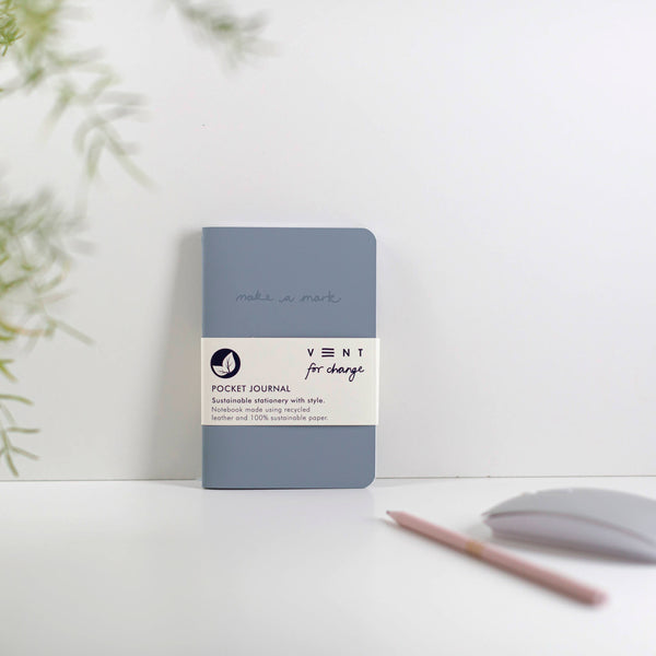 Dusty Blue A6 Recycled Notebook