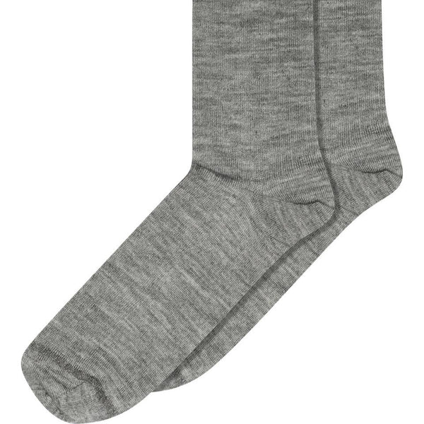 MP Denmark Erina Wool Grey Rib Socks with glitter cuff