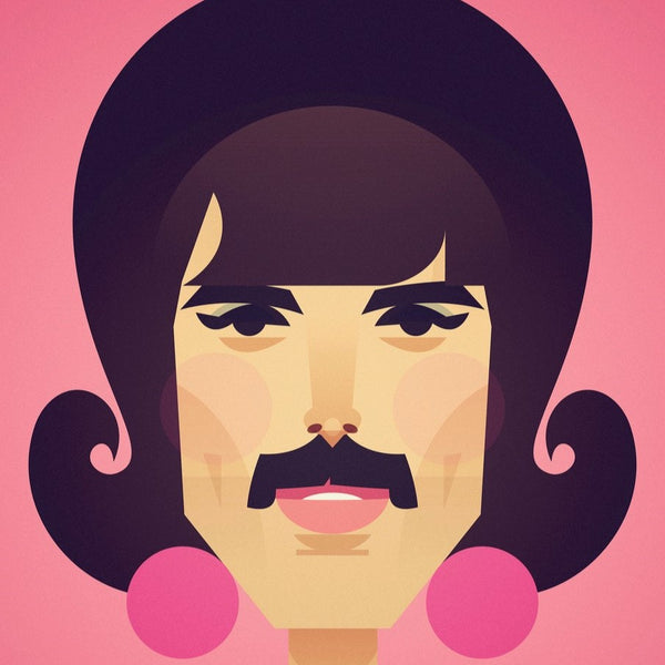 Stanley Chow print of Freddie Mercury in drag