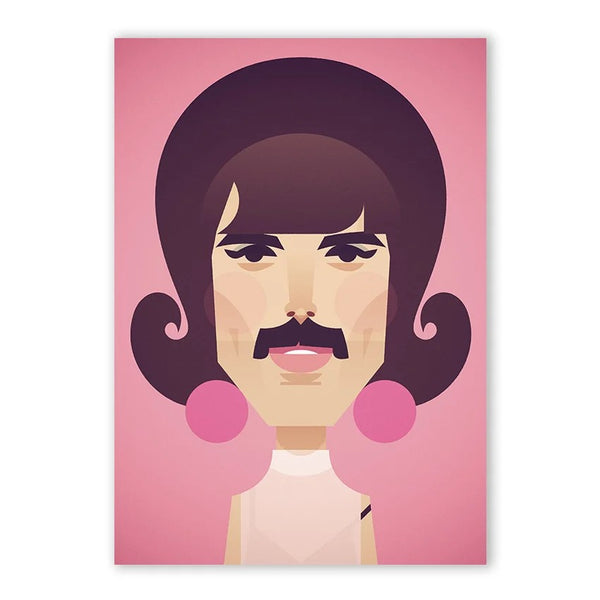 Stanley Chow print of Freddie Mercury in drag
