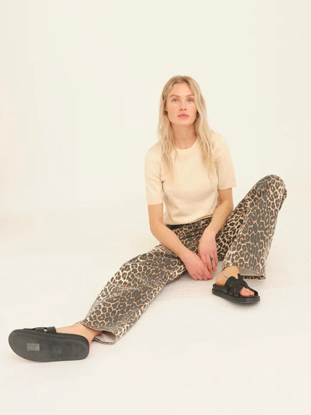 Pieszak Birkin Leopard Print Jeans