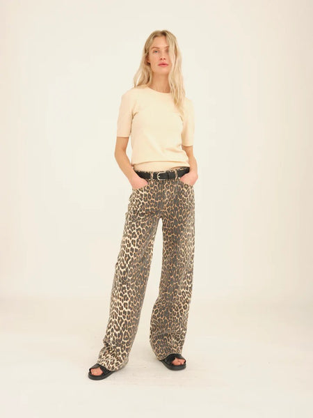 Pieszak Birkin Leopard Print Jeans