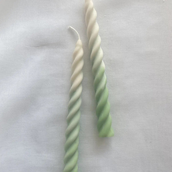 Soie London Iced Matcha Ombre Twirl Candle pair