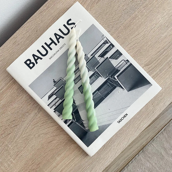 Iced Matcha Ombre Twirl Candle Pair