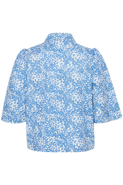 IRNOIE short sleeve blue blouse by Atelier Reve