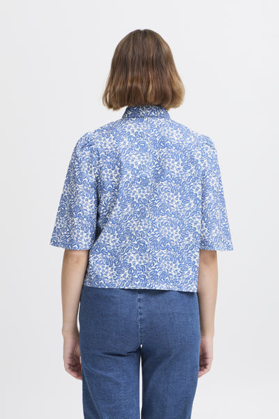 Noie short sleeve blue blouse by Atelier Reve