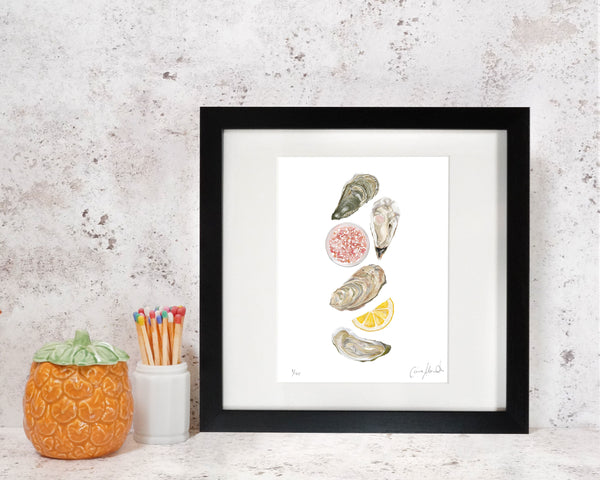 Corinne Alexander Oysters limited edition framed print