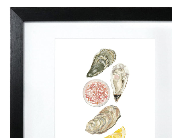 Corinne Alexander Oysters limited edition framed print