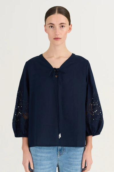 Pieszak Midnight Navy Pina Blouse