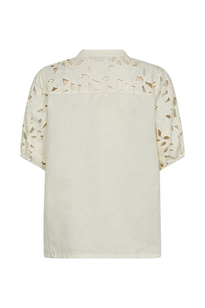 Pieszak Ecru Short Sleeve Pina Blouse