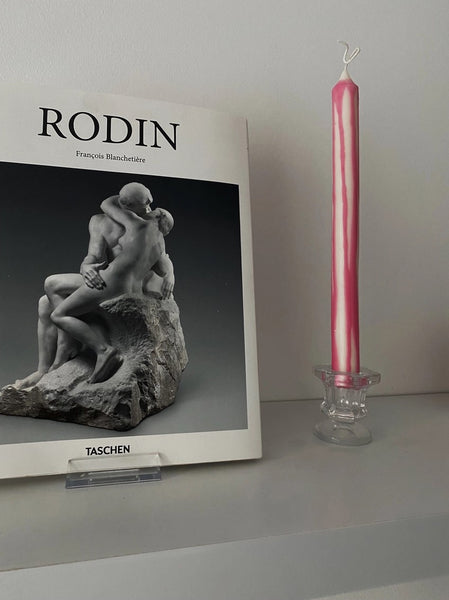 Pink Abstract Drip Candle Sticks