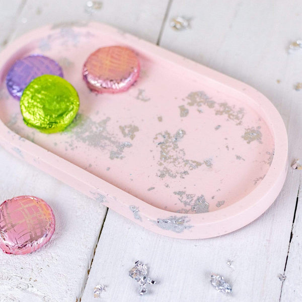 Jesmonite Oval Trinket Tray - Pastel Pink