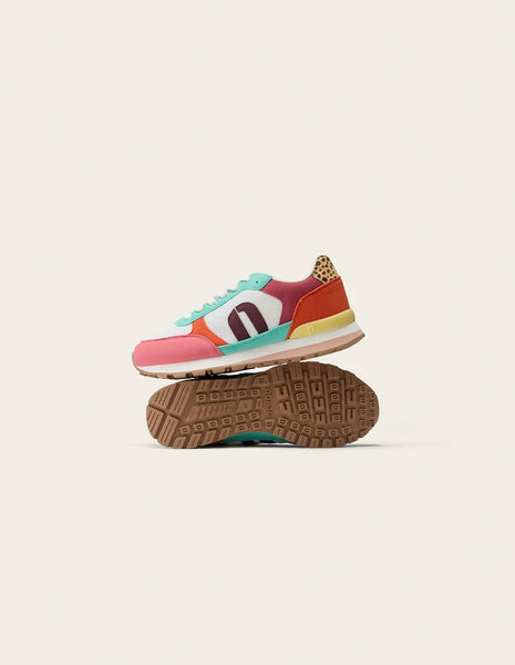 Odaje Aline Leopard Pink White Trainers