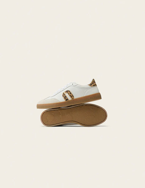 Odaje Lucia White Leopard Sneakers