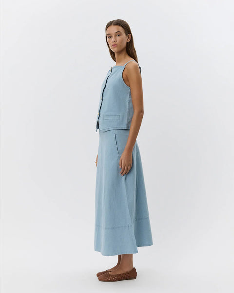 Selia Light Blue Striped Skirt Sofie Schnoor