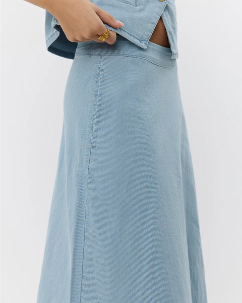 Selia Light Blue Striped Skirt Sofie Schnoor