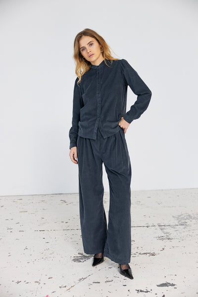 Project AJ117 Skye skirt in Midnight and black cord trousers