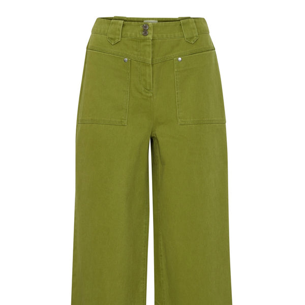 Atelier Reve Vandra green wide leg trousers