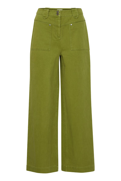 Atelier Reve Vandra green wide leg pants