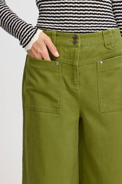 Atelier Reve Vandra green wide leg pants