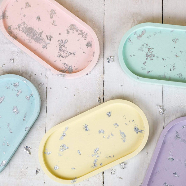 Jesmonite Oval Trinket Tray - Pastel Pink