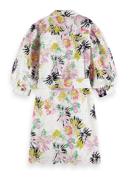 Scotch & Soda Floral Broderie Anglaise Dress