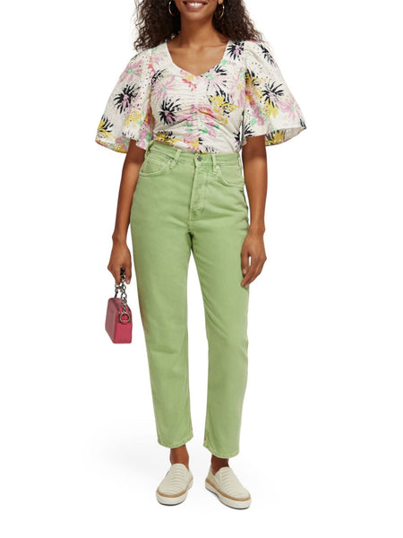 Scotch & Soda ruched floral top - sale