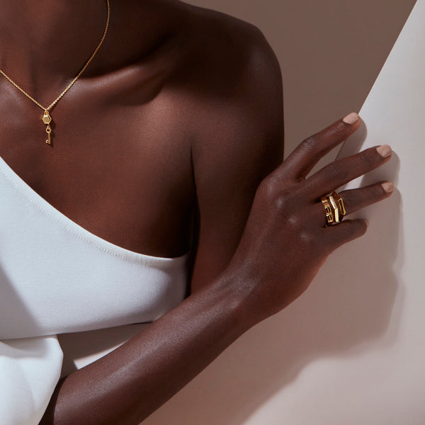Art Deco Hexagon Stacking Ring by Rachel Jackson