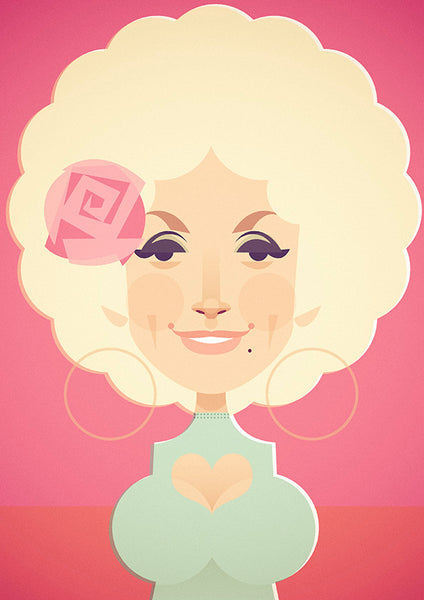 Stanley Chow print of Dolly Parton