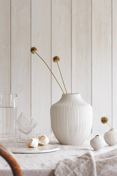Kyoto White Stonestripe Vase