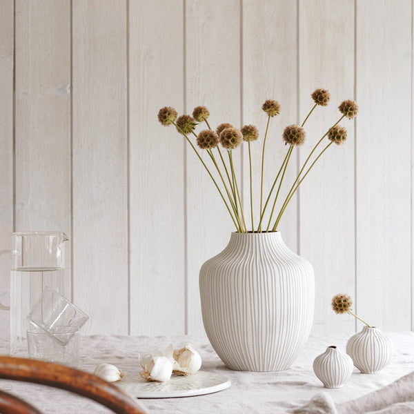 Kyoto White Stonestripe Vase