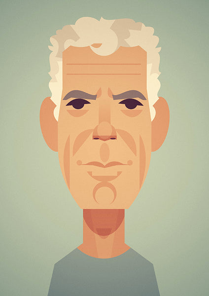 Anthony Bourdain print by Stanley Chow