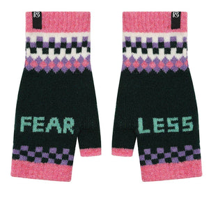 Black & Beech Fearless wool fingerless mittens