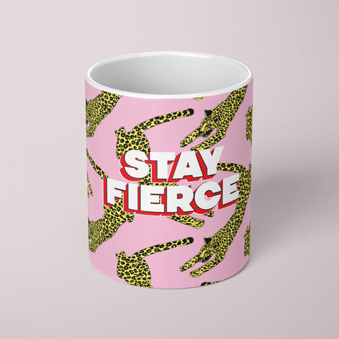 Stay Fierce Leopard Mug