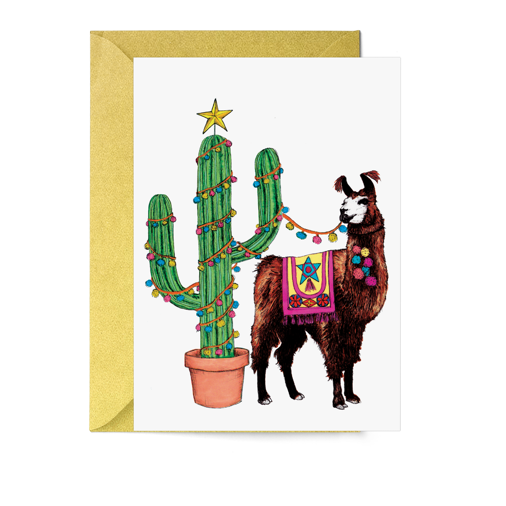 Llama Xmas Card