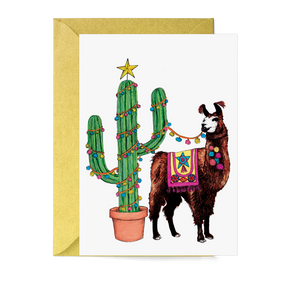 Llama Xmas Card