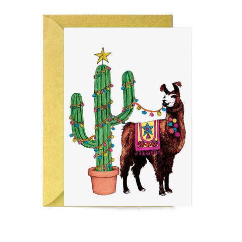 Llama Xmas Card