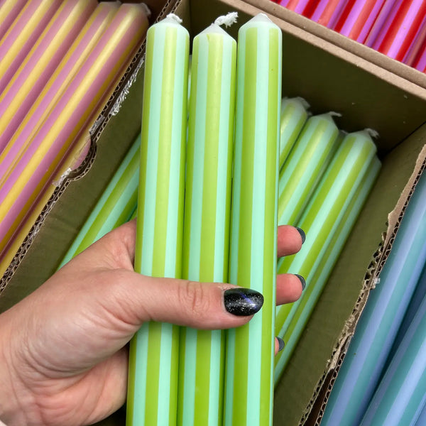 Individual Pinstripe Candle