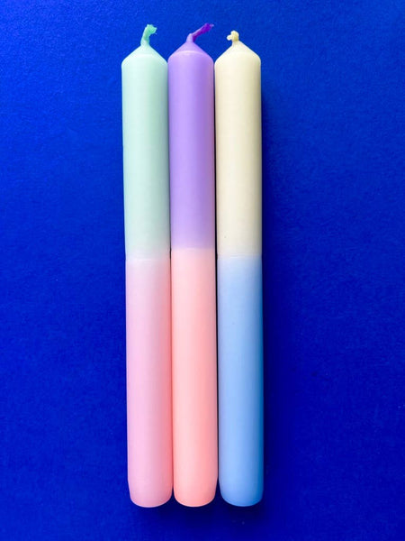 Easter Delight Pastel Dip Dye Candle Trio