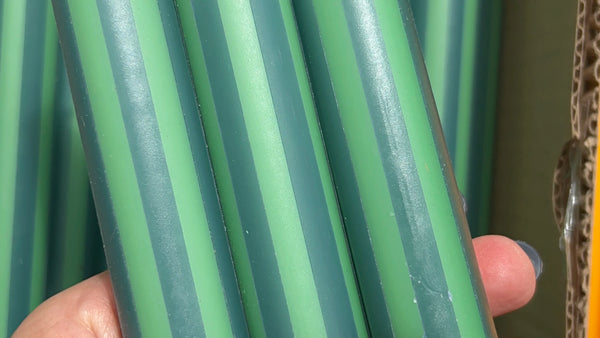Individual Pinstripe Candle